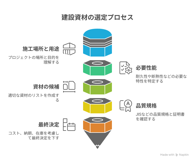 建設資材の選定プロセス